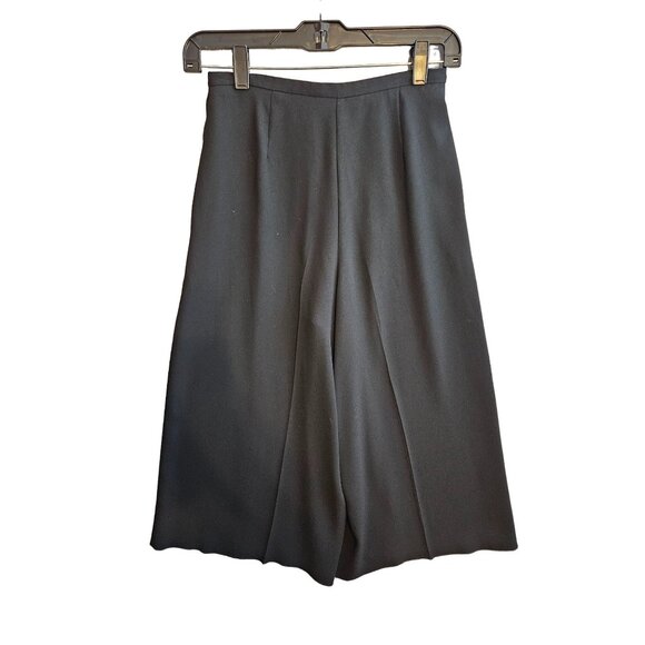 Aritzia Babaton Women's Wide Leg Pleated Black Culottes/Gaucho Pant Size 00 - Picture 2 of 7